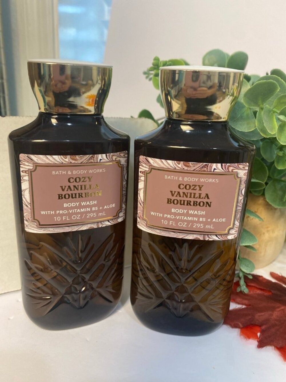 Cozy Vanilla Bourbon Bath & Body Works 2 New Body Washes Shower Gels